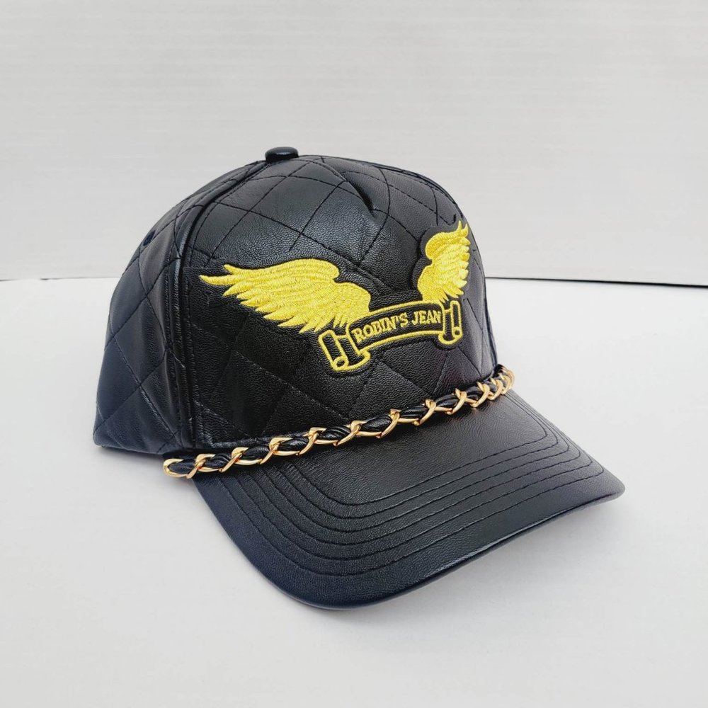 New Men's ROBIN'S JEAN PU Leather Hat